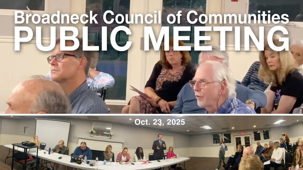 Broadneck Council of Communities Public Meeting, Oct 23, 2025