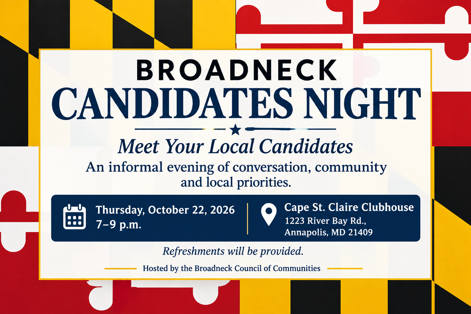 Broadneck Candidates Night Oc. 2026